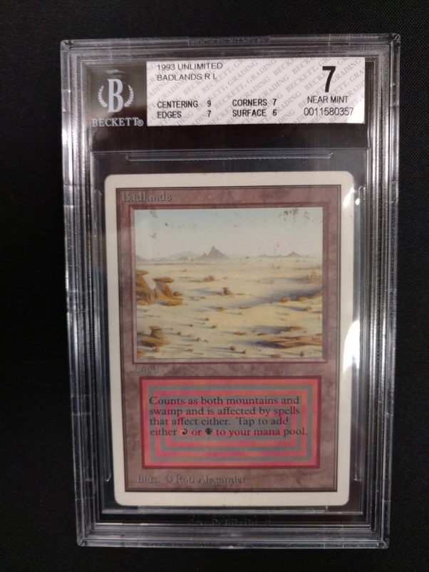Badlands BGS 7 NM Unlimited MTG Magic Graded Card